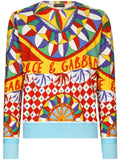 Dolce & Gabbana geometric-print silk jumper