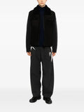 Moncler Zerique shearling & suede short down jacket