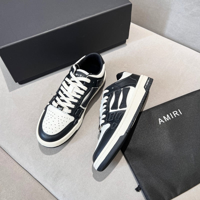 Amiri Skel Top Low Sneaker — Black / White